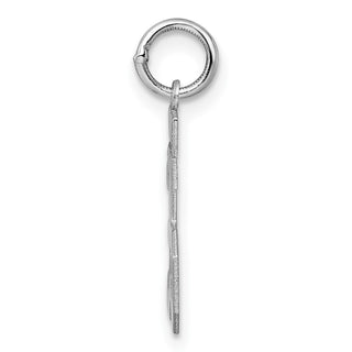 Sterling Silver Rhodium-plated Small Polished Number 35 Charm