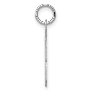 Sterling Silver Rhodium-plated Small Polished Number 38 Charm