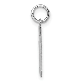 Sterling Silver Rhodium-plated Small Polished Number 40 Charm