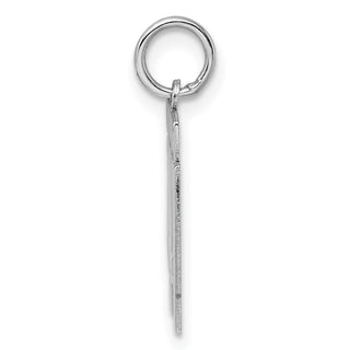 Sterling Silver Rhodium-plated Small Polished Number 41 Charm