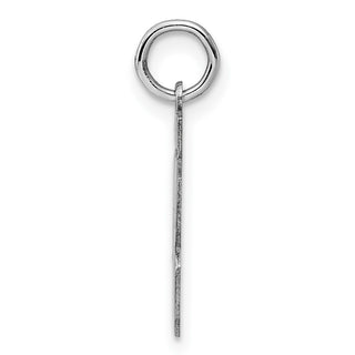 Sterling Silver Rhodium-plated Small Polished Number 43 Charm