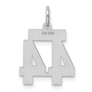 Sterling Silver Rhodium-plated Small Polished Number 44 Charm