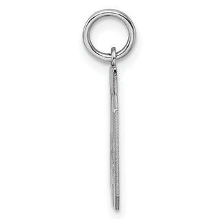 Sterling Silver Rhodium-plated Small Polished Number 49 Charm