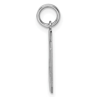 Sterling Silver Rhodium-plated Small Polished Number 49 Charm