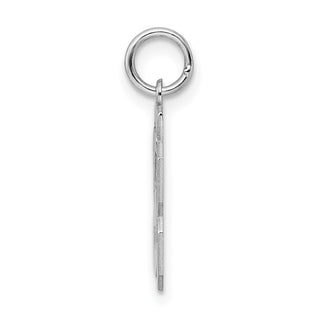 Sterling Silver Rhodium-plated Small Polished Number 53 Charm