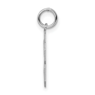 Sterling Silver Rhodium-plated Small Polished Number 58 Charm