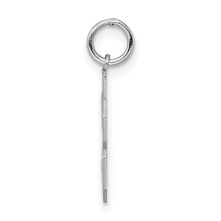 Sterling Silver Rhodium-plated Small Polished Number 58 Charm