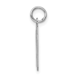 Sterling Silver Rhodium-plated Small Polished Number 59 Charm