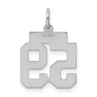 Sterling Silver Rhodium-plated Small Polished Number 59 Charm