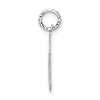Sterling Silver Rhodium-plated Small Polished Number 60 Charm