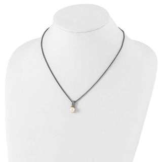 18" Shey Couture Sterling Silver with 14K Accent 18 Inch 8-9mm Freshwater Cultured Pearl Necklace