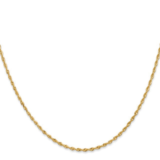 20" 14k Yellow Gold 1.85mm Diamond-cut Quadruple Rope Chain Necklace