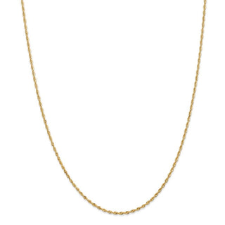 24" 14k Yellow Gold 1.85mm Diamond-cut Quadruple Rope Chain Necklace
