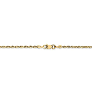 24" 14k Yellow Gold 2.00mm Diamond-cut Quadruple Rope Chain Necklace