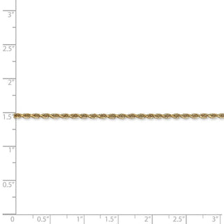 24" 14k Yellow Gold 2.00mm Diamond-cut Quadruple Rope Chain Necklace