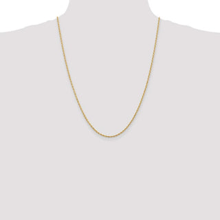 24" 14k Yellow Gold 2.00mm Diamond-cut Quadruple Rope Chain Necklace