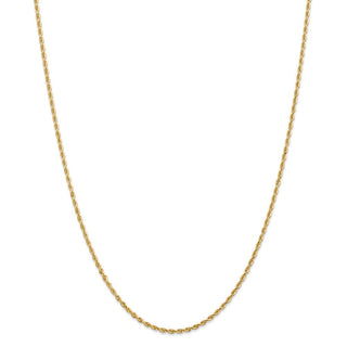 24" 14k Yellow Gold 2.00mm Diamond-cut Quadruple Rope Chain Necklace