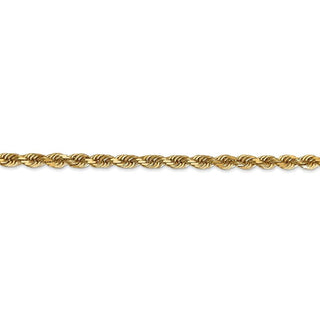 24" 14k Yellow Gold 4mm Diamond-cut Quadruple Rope Chain Necklace