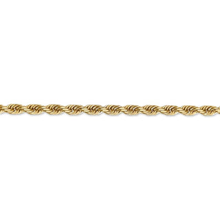8" 14k Yellow Gold 5.0mm Diamond-cut Quadruple Rope Chain Bracelet