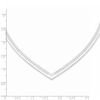 Sterling Silver 4mm Cubetto V-shaped Necklace