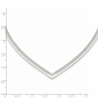 Sterling Silver 4mm Cubetto V-shaped Necklace