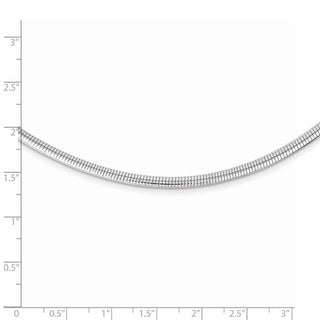 Sterling Silver Rhodium-plated 3mm Cubetto Necklace