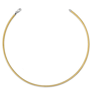 Sterling Silver Flash Gold-plated Reversible 3mm Cubetto Chain Necklace QUF45-18