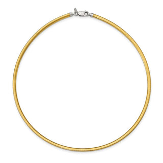 Sterling Silver Flash Gold-plated Reversible 3mm Cubetto Chain Necklace QUF45-18