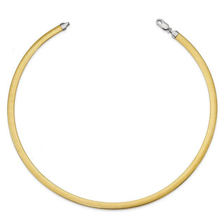 Sterling Silver Yellow Reversible 5.75mm Cubetto Chain Necklace QUF48