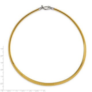 Sterling Silver Yellow Reversible 5.75mm Cubetto Chain Necklace QUF48