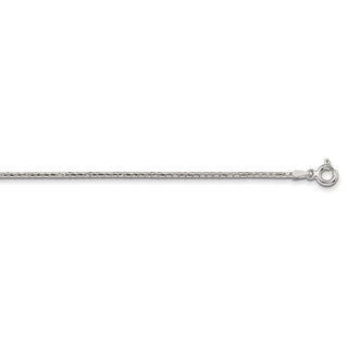 30" Sterling Silver 1.5mm Diamond-cut Round Box Chain Necklace
