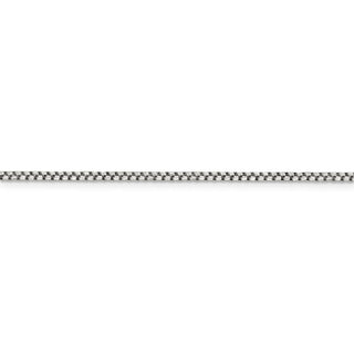 30" Sterling Silver 1.75mm Diamond-cut Round Box Chain Necklace