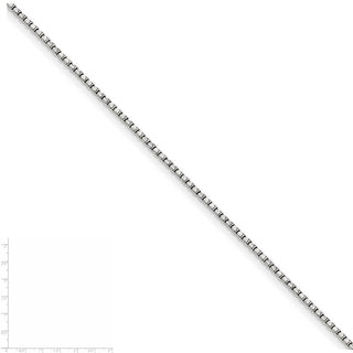 30" Sterling Silver 1.75mm Diamond-cut Round Box Chain Necklace