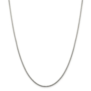 30" Sterling Silver 1.75mm Diamond-cut Round Box Chain Necklace