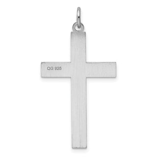 925 Sterling Silver Laser Designed Cross Pendant QXR100