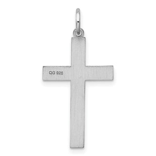 925 Sterling Silver Laser Designed Cross Pendant QXR101