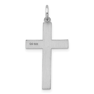 925 Sterling Silver Laser Designed Cross Pendant QXR101