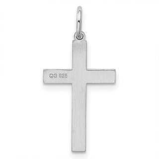 925 Sterling Silver Laser Designed Cross Pendant QXR102