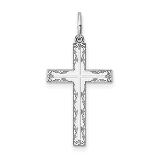 925 Sterling Silver Laser Designed Cross Pendant QXR102