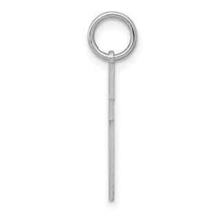 Sterling Silver Rhodium-plated Laser Designed Cross Charm QXR104