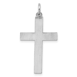 925 Sterling Silver Laser Designed Cross Pendant QXR117