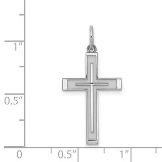 925 Sterling Silver Laser Designed Cross Pendant QXR118
