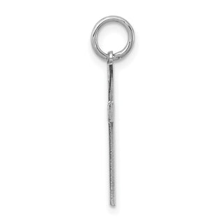 Sterling Silver Rhodium-plated Laser Designed Cross Charm QXR119
