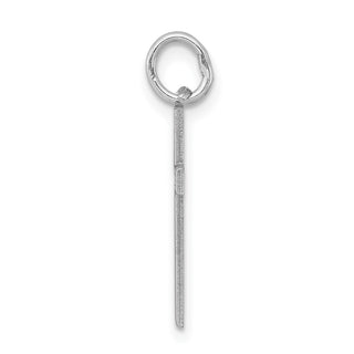 Sterling Silver Rhodium-plated Laser Designed Cross Charm QXR120