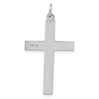 925 Sterling Silver Laser Designed Cross Pendant QXR122