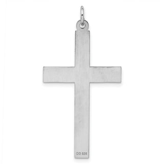 925 Sterling Silver Laser Designed Cross Pendant QXR123