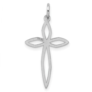 925 Sterling Silver Laser Designed Cross Pendant QXR125