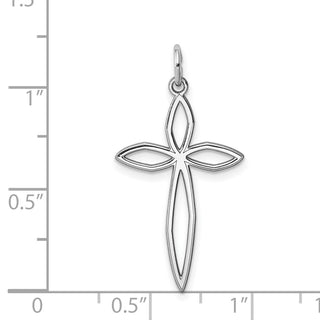 925 Sterling Silver Laser Designed Cross Pendant QXR125