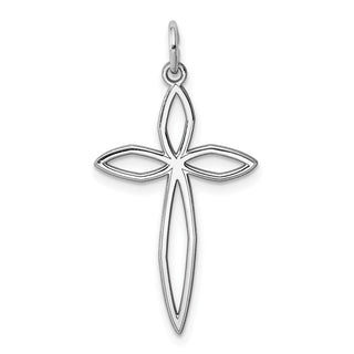 925 Sterling Silver Laser Designed Cross Pendant QXR125