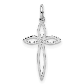 925 Sterling Silver Laser Designed Cross Pendant QXR126
